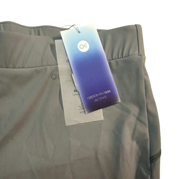 NWT Outdoor Voices Grey leggings Back Pocket wicking material w/ leg venting Lg - Picture 2 of 13